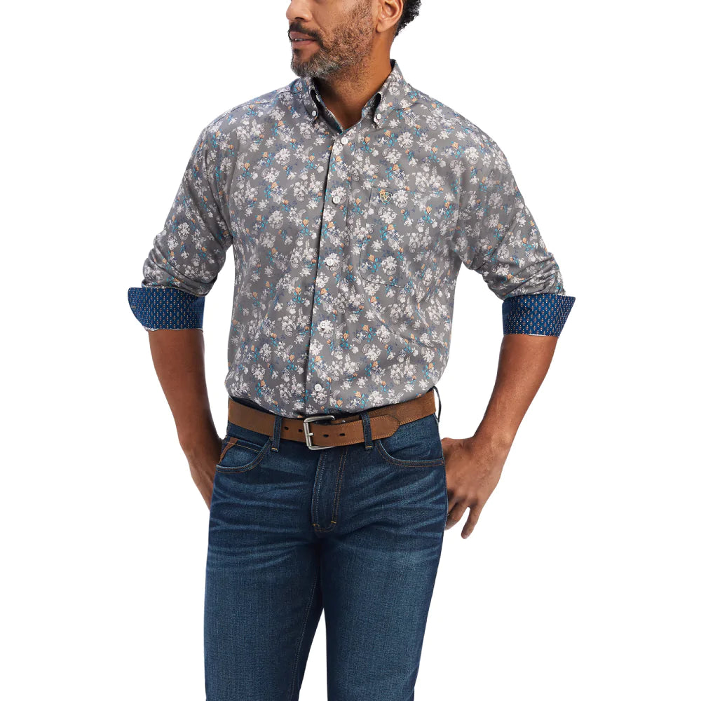 Ariat Men's Wrinkle Free Floral Shirt Refined Men's Classic 