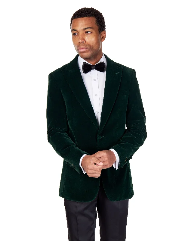 STAN – GREEN VELVET TUXEDO SMOKING JACKET Trendy Men's Scandinavian