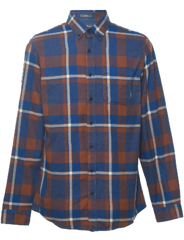 Eddie Bauer Checked Shirt - M Masculine Men's Thick