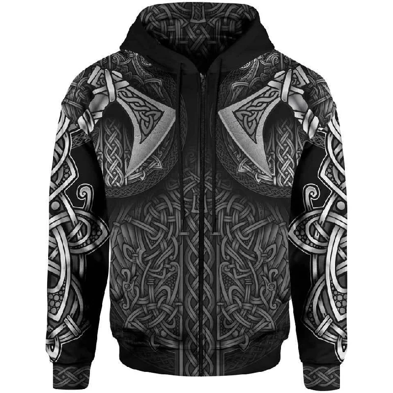 Sword & Shield Zip Hoodie Sophisticated Men's French