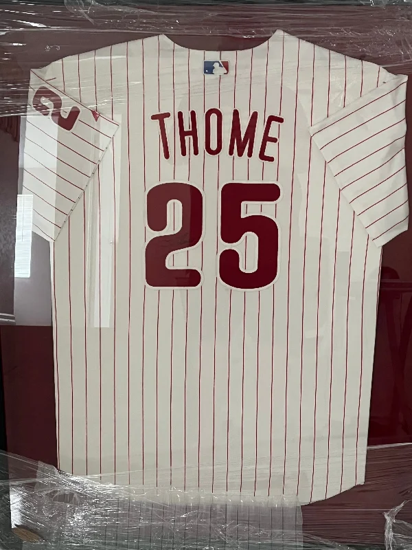 Jim Thome Framed Autographed Phillies Jersey - Player's Closet Project Modern Men's Geometric