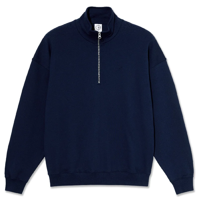 Polar Skate Co. Frank Half Zip Sweatshirt Dark Blue Elegant Men's Formal 