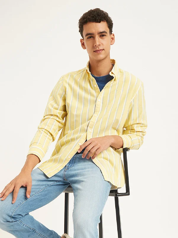 Men's Striped Slim Fit Shirt Business