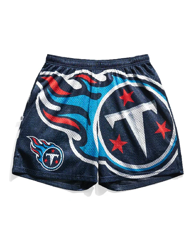 Tennessee Titans Big Logo Retro Shorts Cozy Men's Winter