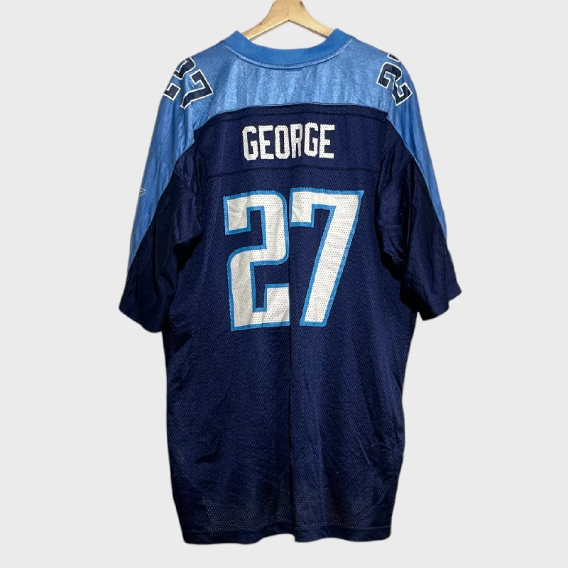 Vintage Eddie George Tennessee Titans Jersey 2XL Sleek Men's Metallic