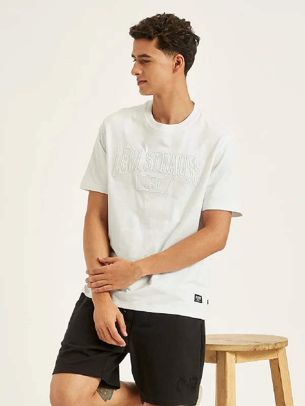 Men's Brand Logo Regular Fit T-Shirt Relaxed Men's Beach