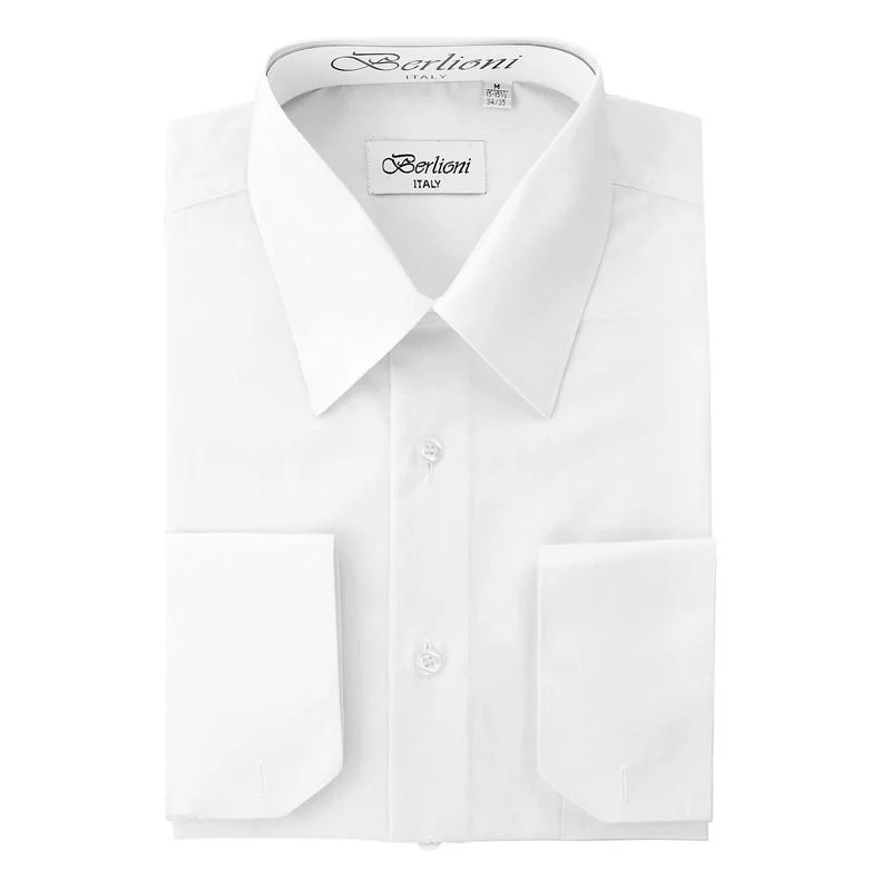 French Convertible Shirt | N°201 | White Polished Men's Satin