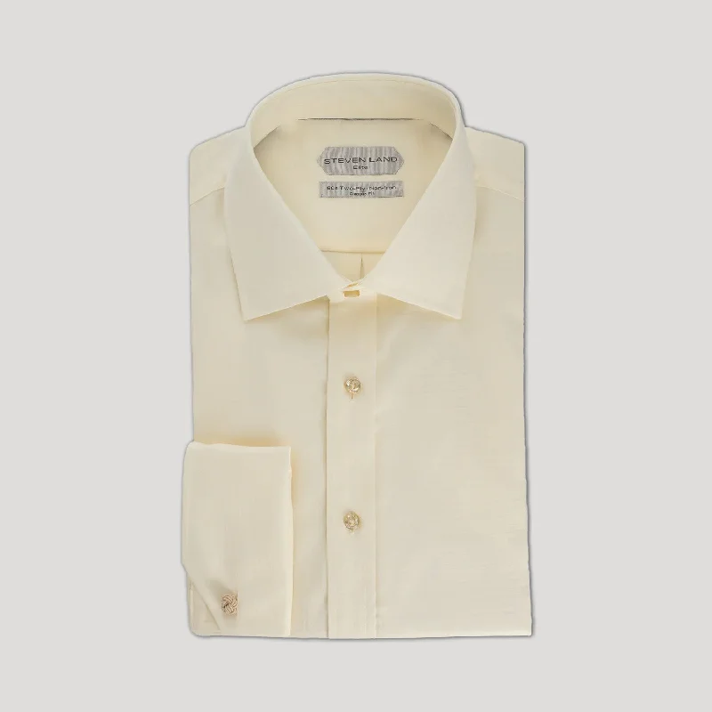 The Romeo Dress Shirt | Elite Collection | Double Woven Cotton | French Cuff | Cream Adventure