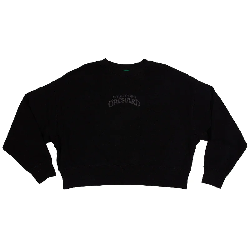 Orchard Mystifying Ghostface Boxy Crewneck Sweatshirt Black Tailored