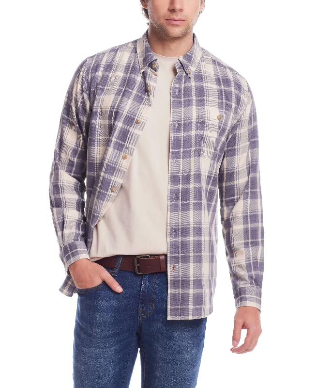 Long Sleeve Burnout Flannel In Natural Bohemian Men's Free