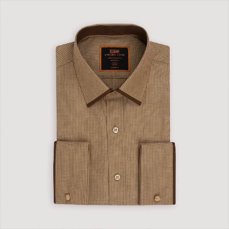 The Monochrome Dress Shirt | Classic Collar | French Cuff | 100% Cotton Bold Men's Animal