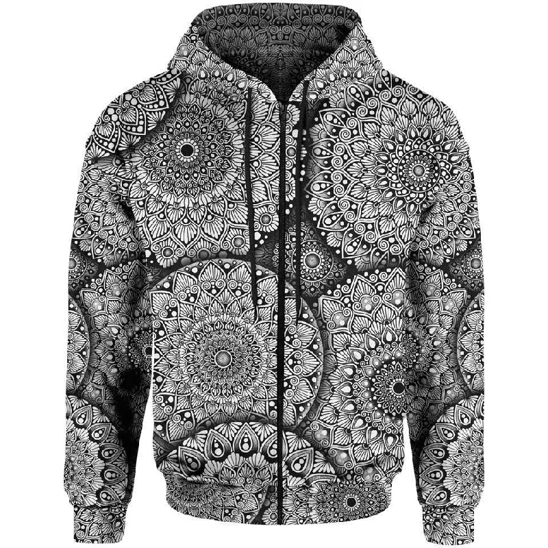 Spirit Spheres Zip Hoodie Modern Men's Geometric