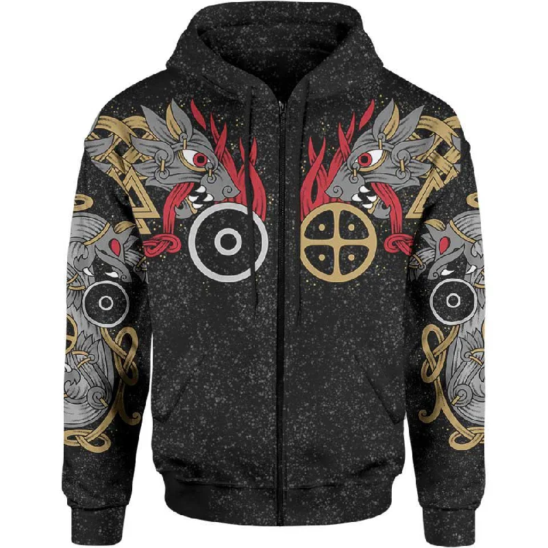 Skoll & Hati Zip Hoodie Bohemian Men's Free