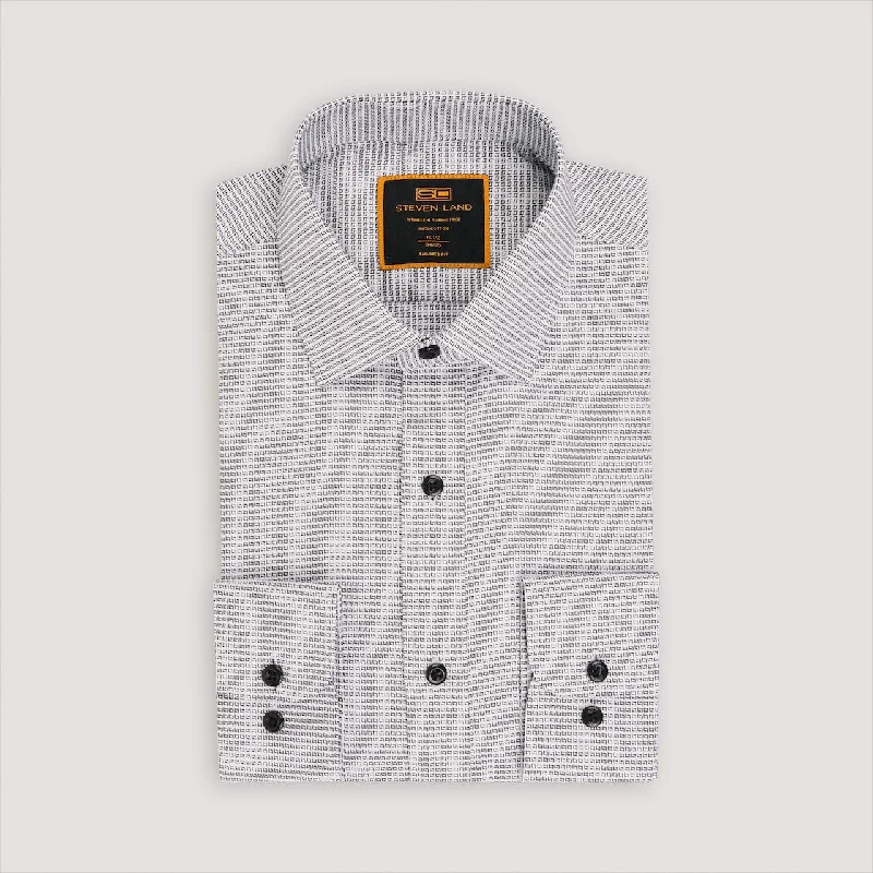 The Jet-Setter Dress Shirt | Classic Collar | Rounded Barrel Cuff | 100% Cotton Stylish Men's Tropical 