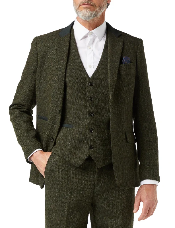 EDWARD OLIVE HERRINGBONE TWEED JACKET Cool Men's Skate