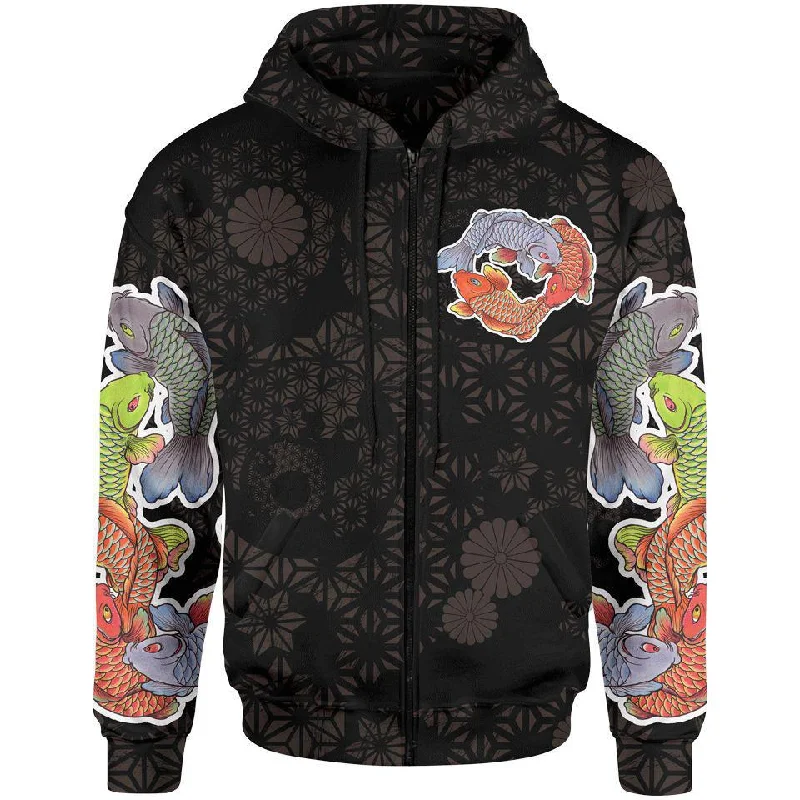 Geisha Zip Hoodie Practical Men's Quick