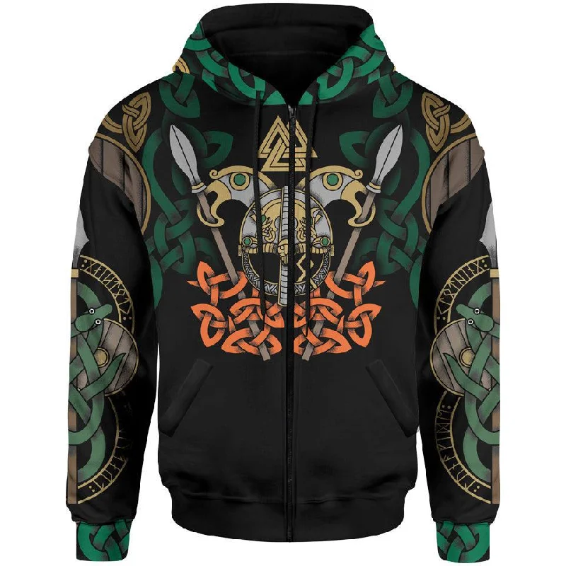 All Father's Beard Zip Hoodie Dynamic Men's Glow