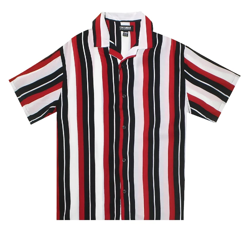 CONTENDER SHORT SLEEVE STRIPPED SHIRT BLACK- 9RS01 Youthful Men's Pop