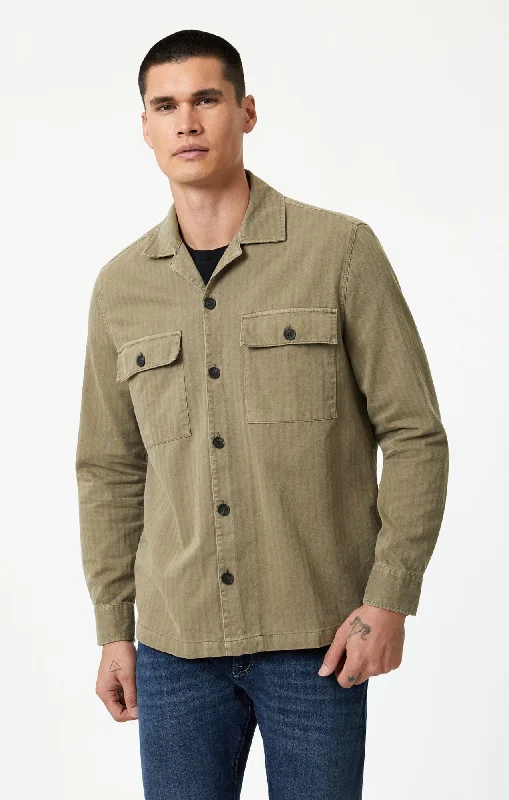 DOUBLE POCKET OVERSHIRT IN MERMAID Masculine Men's 