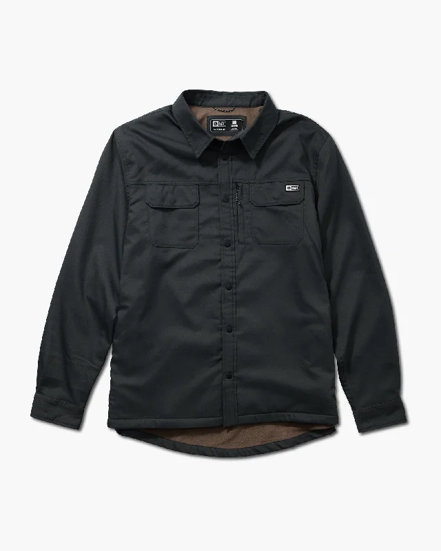 Fathom Tech Shacket - Charcoal Laid