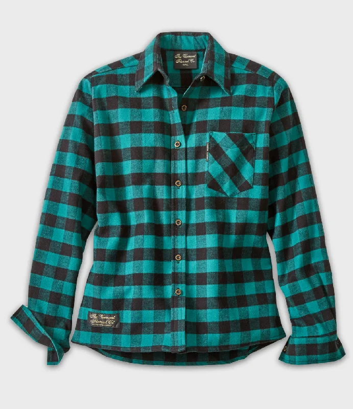 Women's Classic Flannel Shirt - Green Buffalo Cool Men's Skate