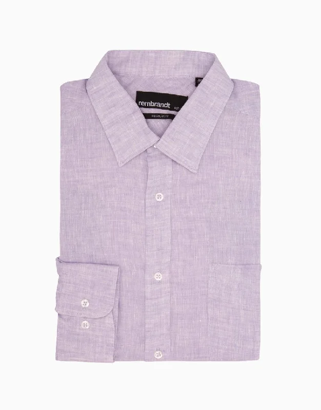 Papamoa Lilac Casual Shirt Polished Men's Satin