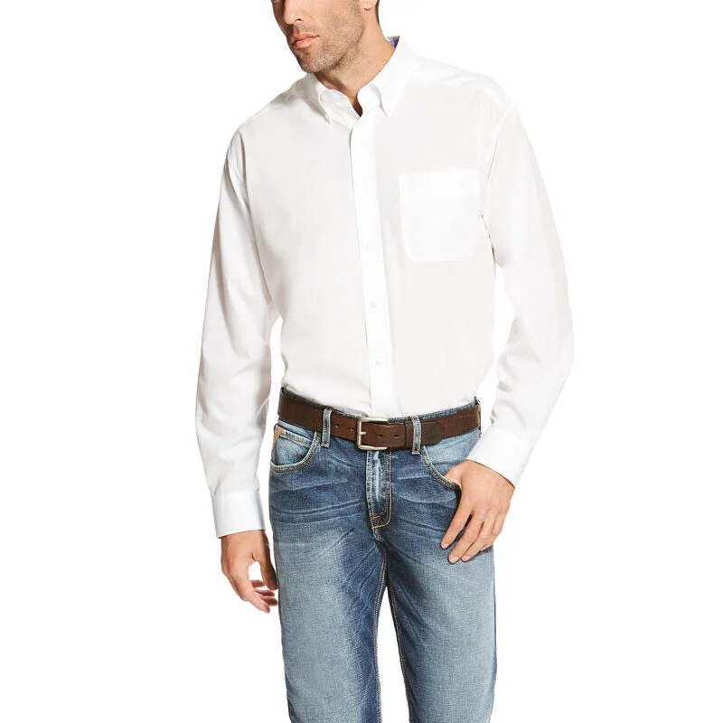 Ariat Men’s Solid White Shirt Refined Men's Classic 