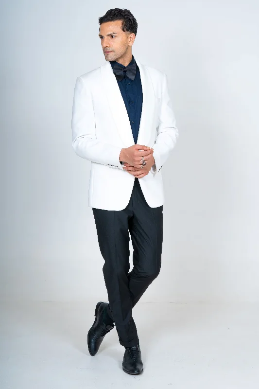 White Tuxedo Blazer Business