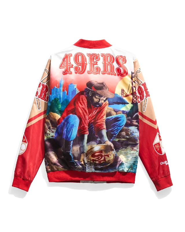 San Francisco 49ers Gold Digger OG Fanimation Satin Jacket Relaxed Men's Australian 