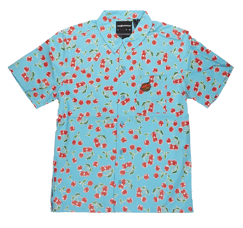 THE HUNDREDS CHERRIES BUTTON DOWN BLUE - L22F108006 Trendy Men's Scandinavian