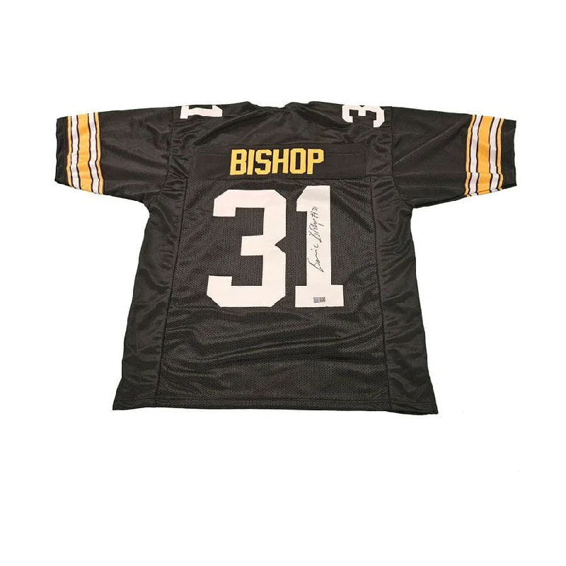 Beanie Bishop Jr. Signed Custom Black Football Jersey (Block #'s) Polished Men's Silk