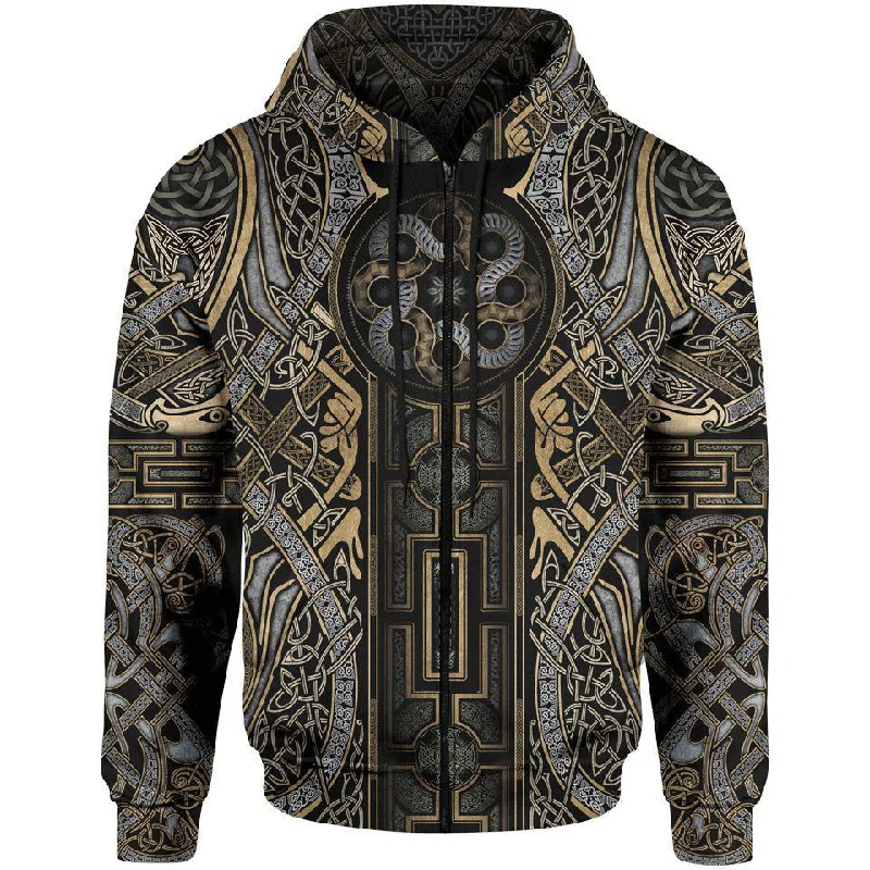 Celtic Suncatcher Zip Hoodie Bold Men's Statement