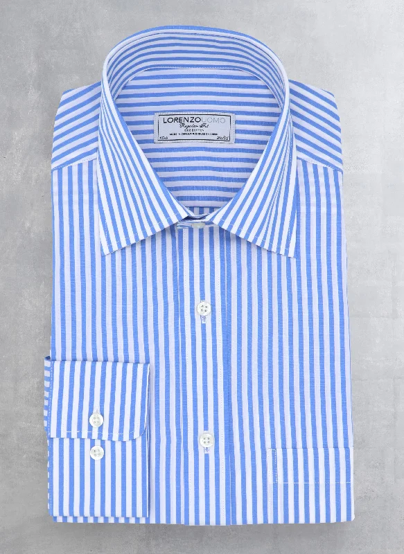 William Fullest Fit Shirt in Light Blue Stripe Laid