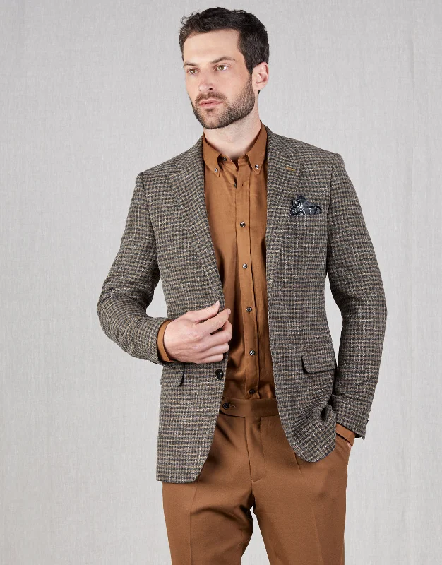 Hawker Brown & Blue Guncheck Blazer Gym