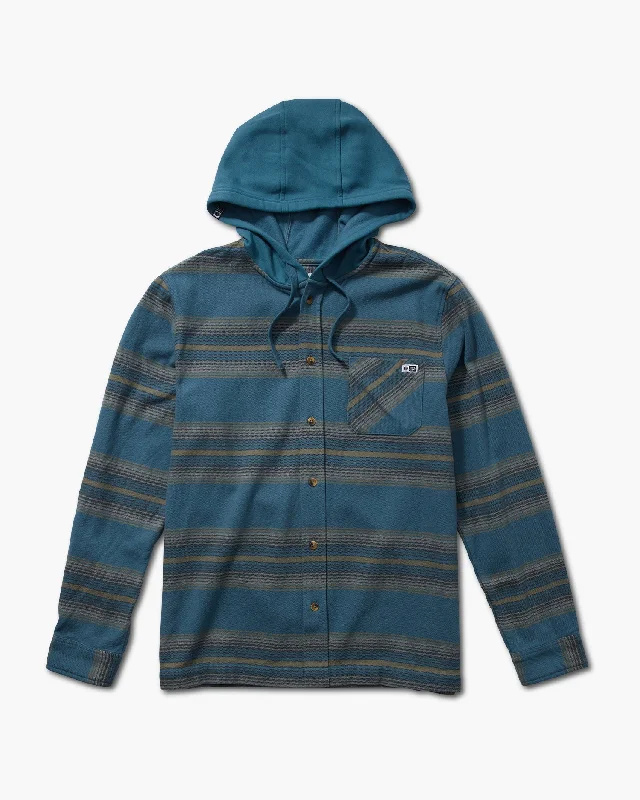 Outback Flannel Hoodie - Steel Blue Refined Men's Classic 