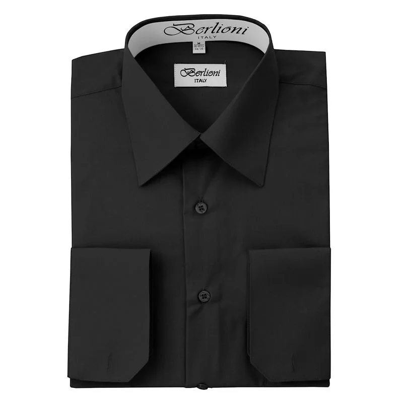 French Convertible Shirt | N°225 | Black Artistic Men's Avant