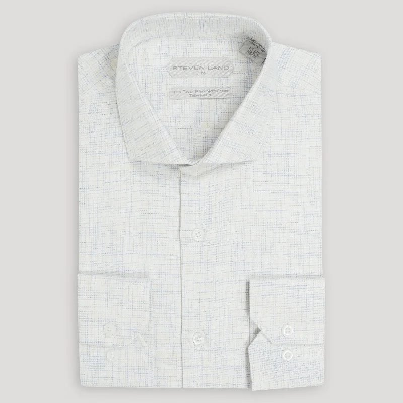 The Colm Dress Shirt | Semi Spread Collar | Mitered Barrel Cuff Stylish Men's Tropical 