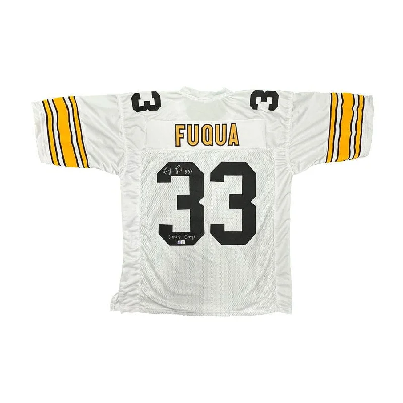 Frenchy Fuqua Signed White Custom Jersey with "2X SB Champs" Beach