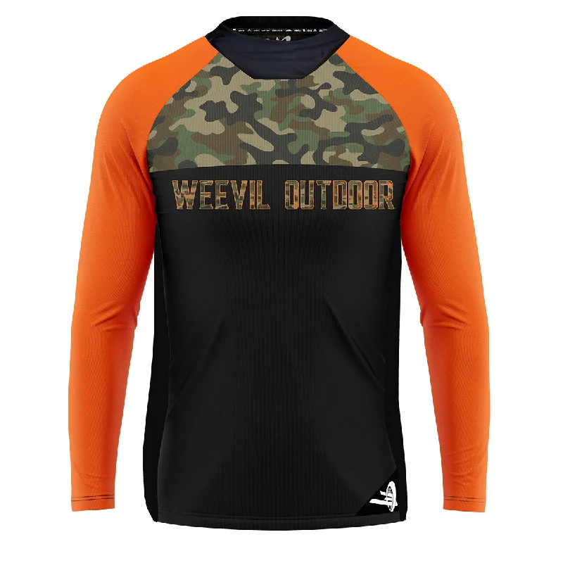 THE HUNTER JERSEY // CAMO/ORANGE Polished Men's Silk