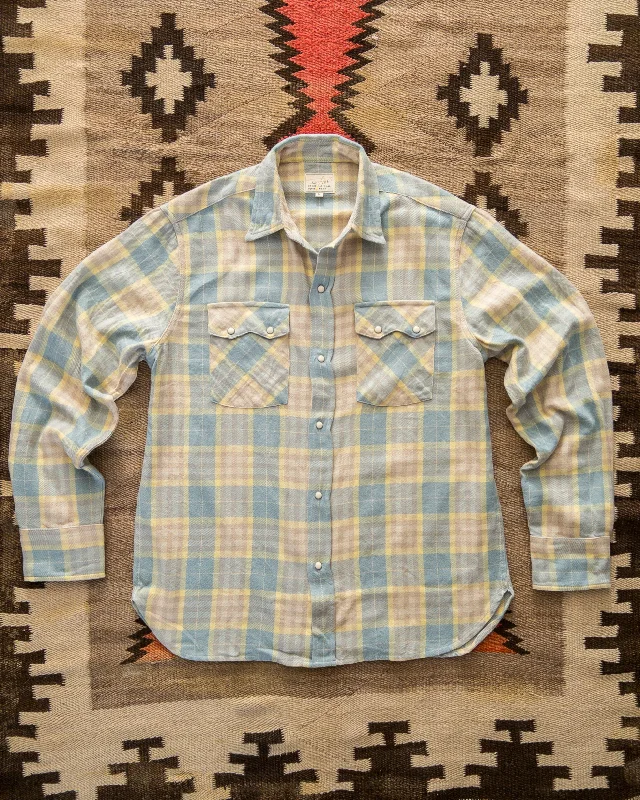 Washed Flannel Pearlsnap Shirt - Sand Dunes Sunrise Tough Men's Tactical