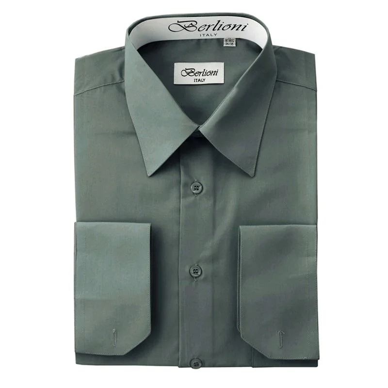 French Convertible Shirt | N°222 | Charcoal Stylish Men's Tropical 