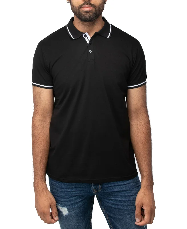 X RAY Men's Basic Short Sleeve Tipped Golf Polo Shirts Relaxed Men's Australian 