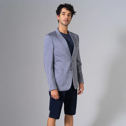 Midsummer Moon Grey Linen Blazer Gym