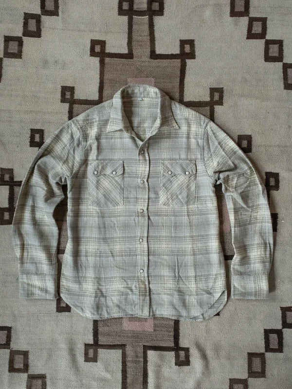 Washed Flannel Pearlsnap Shirt - Warming Sage Rodeo Plaid Street