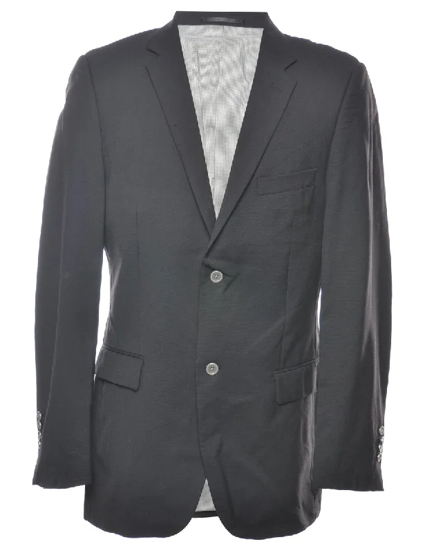 Single Breasted Black Blazer - M Monochromatic All