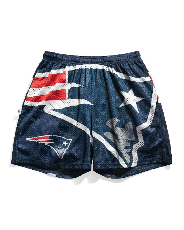 New England Patriots Big Logo Retro Shorts Refined Men's European