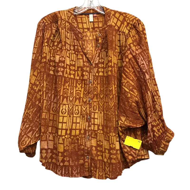 Top Ls By Pilcro In Yellow, Size:Xs Modern Men's Tech