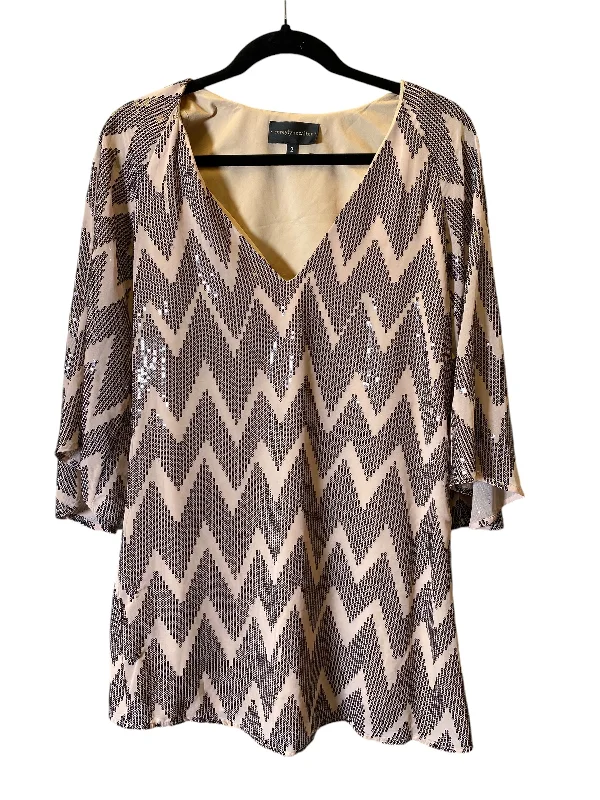 Top 3/4 Sleeve By Corey Lynn Calter In Gold & Pink, Size: Xs Practical Men's Quick