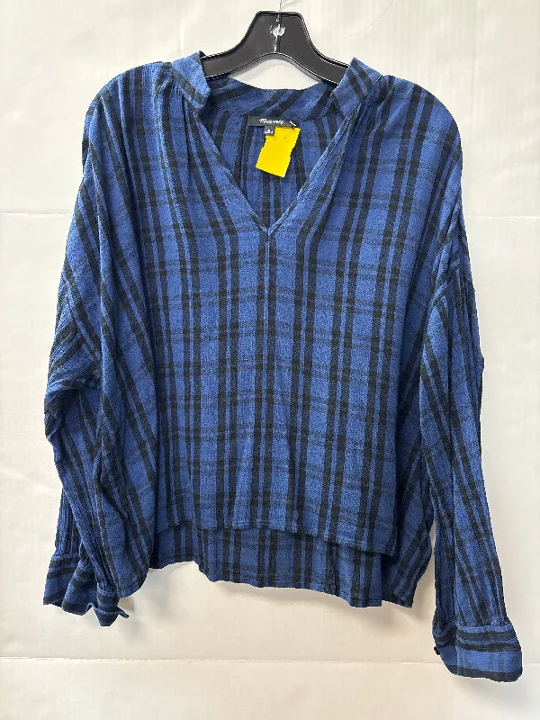 Top Long Sleeve By Madewell In Blue, Size: L Refined Men's European