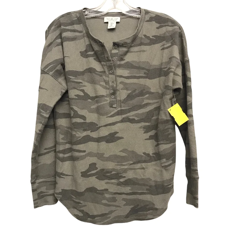 Top Ls Basic By Rachel Zoe In Camouflage Print, Size:S Athletic Men's Compression